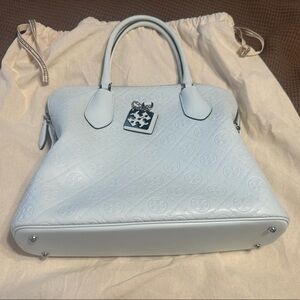 NWOT Tory Burch T Monogram Swing Satchel Ice Blue